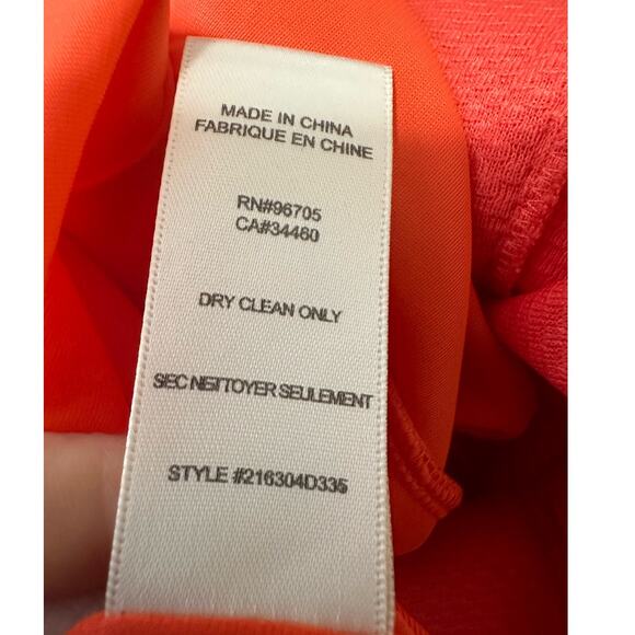 Rebecca Taylor orange textured short sleeves fit and flare mini dress size 2 - Picture 5 of 13